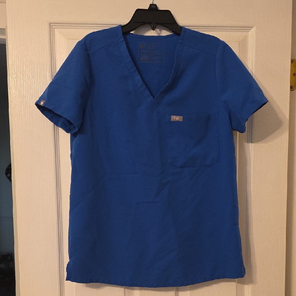FIGS Royal Blue One Pocket Scrub Top